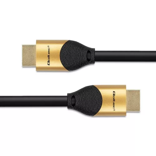 Qoltec HDMI to HDMI v2.1 Ultra High Speed 8K/60Hz Gold Cable 1m Black