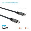 FIXED Magnetic Braided Cable USB-C/USB-C, 1,2m USB2.0 240W Gray
