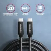 AXAGON BUCM32-CM05AB Speed+ USB-C <> USB 20Gbps cable 0,5m Black