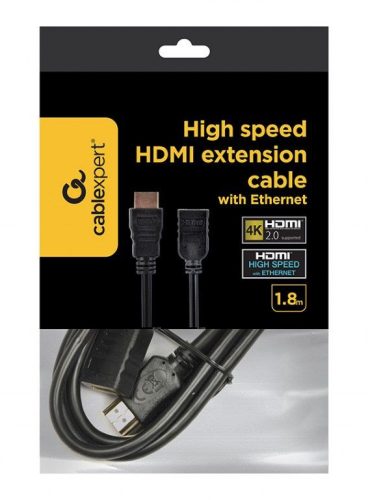 Gembird CC-HDMI4X-6 High speed HDMI extension cable with Ethernet 1,8m Black