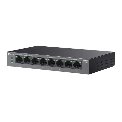 TP-Link LS108GP 8-Port Gigabit Desktop Switch with 8-Port PoE+