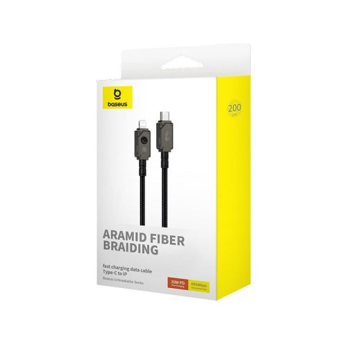 Baseus Unbreakable Series Fast Charging Data Cable Type-C to Lightning 20W Cluster 2m Black