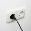 ACT Powercord Euro male - C7 female (angled left/right) 1m Black