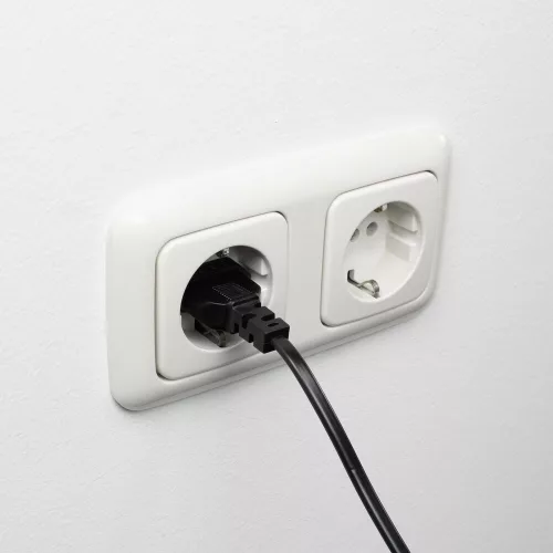 ACT Powercord Euro male - C7 female (angled left/right) 1m Black