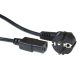 ACT Powercord mains connector Schuko CEE 7/7 male (angled) - C13 IEC 60320 2,5m Black