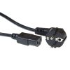 ACT Powercord mains connector Schuko CEE 7/7 male (angled) - C13 IEC 60320 2,5m Black