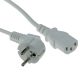 ACT Powercord mains connector Schuko CEE 7/7 male (angled) - C13 IEC 60320 3m White