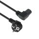 ACT Powercord mains connector Schuko CEE 7/7 male (angled) - C15 (angled left) IEC 60320 1,5m Black