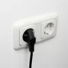 ACT Powercord mains connector Schuko CEE 7/7 male (angled) - C5 IEC 60320 1m Black