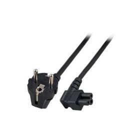   ACT Powercord mains connector Schuko CEE 7/7 male (angled) - C5 (angled) IEC 5m Black
