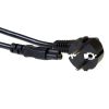 ACT Powercord mains connector Schuko CEE 7/7 male (angled) - C5 IEC 3m Black