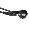 ACT Powercord mains connector Schuko CEE 7/7 male (angled) - C5 IEC 3m Black