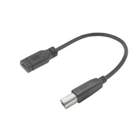   ACT USB Type-C female to USB-B 2.0 printer adapter cable 0,2m Black
