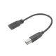 ACT USB Type-C female to USB-B 2.0 printer adapter cable 0,2m Black