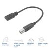 ACT USB Type-C female to USB-B 2.0 printer adapter cable 0,2m Black
