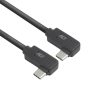 ACT USB 3.0 60W USB Type-C (left/right angled) to USB Type-C (left/right angled) Cable 0,5m Black