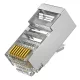 Nestron Árnyékolt RJ45 csatlakozó; Cat6; fali és patch kábelekhez; 10 db/csomag