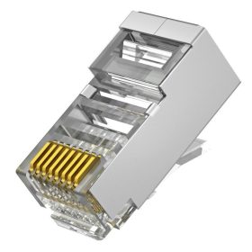   Nestron Árnyékolt RJ45 csatlakozó; Cat6; fali és patch kábelekhez; 100 db/csomag