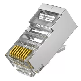   Nestron Árnyékolt RJ45 csatlakozó; Cat6; fali és patch kábelekhez; 100 db/csomag