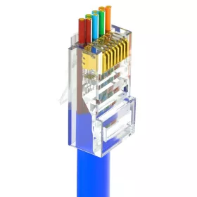   Nestron UTP RJ45 csatlakozó; Cat6; átfűzhető; fali és patch kábelekhez; 100 db/csomag