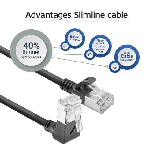 ACT CAT6A U-FTP Patch Cable 1m Black