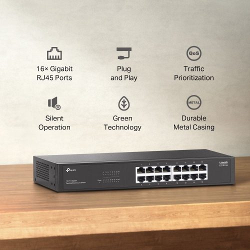 TP-Link LS1016G 16-Port Gigabit Desktop/Rackmount Switch