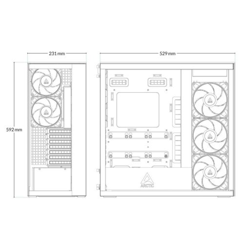 Arctic Xtender Tempered Glass White