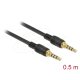 DeLock Stereo Jack 3.5 mm 4 pin male to male cable 0,5m Black
