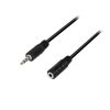 Logilink 3.5mm 3-Pin/M to 3.5mm 3-Pin/F audi cable 10m Black