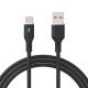Akyga AK-USB-62 USB-A to USB-C 18W Cable 1m Black