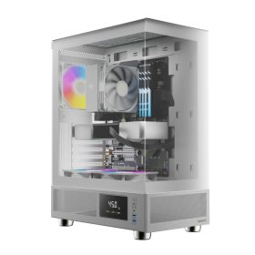 Gamdias Atlas E1 ARGB Tempered Glass White