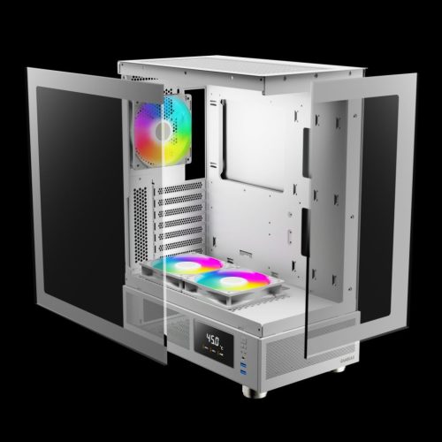 Gamdias Atlas E1 ARGB Tempered Glass White