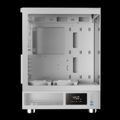 Gamdias Atlas E1 ARGB Tempered Glass White