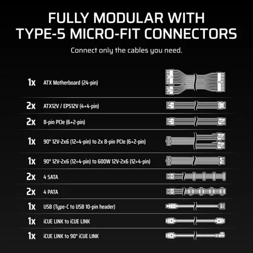 Corsair 1200W 80+ Platinum HX1200i SHIFT