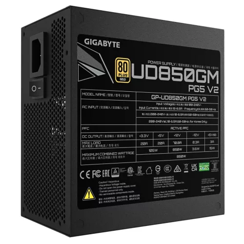 Gigabyte 850W 80+ Gold UD850GM PG5 V2