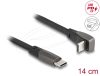 DeLock USB 2.0 USB Type-C male to USB Type-C male 0,14m Black