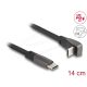 DeLock USB 2.0 USB Type-C male to USB Type-C male 0,14m Black