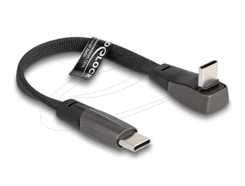 DeLock USB 2.0 USB Type-C male to USB Type-C male 0,14m Black