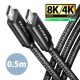 AXAGON BUCM4X-CM05AB NEWGEN USB-C <> USB-C 4 Gen 3x2 Cable 0,5m Black
