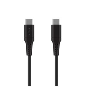  FIXED USB 2.0 hajlékony szilikon kábel USB-C/USB-C 0,3m, fekete