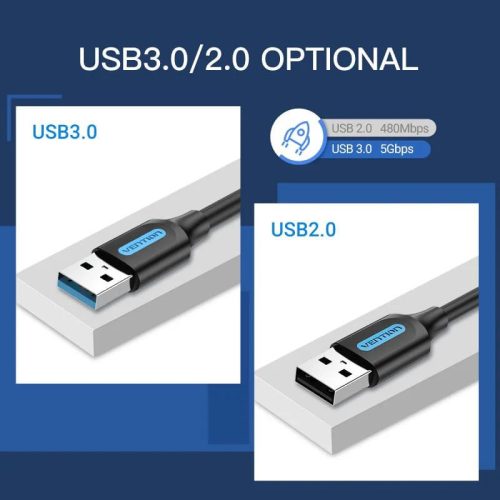 Vention USB 3.0 A Male to A Male Cable 0,5m Black