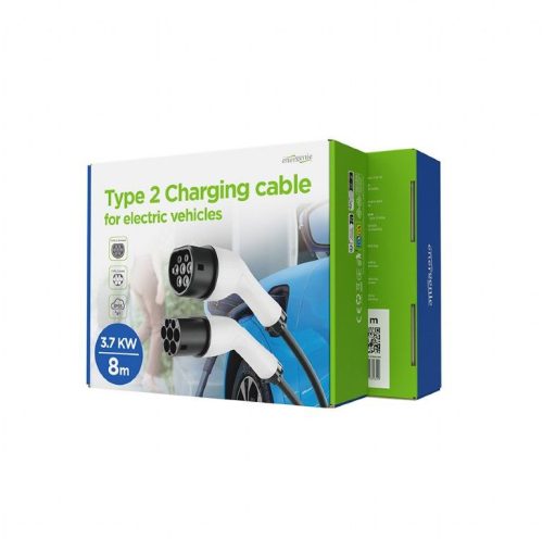 Gembird Type 2 16A 1-phase Charging cable 8m Black