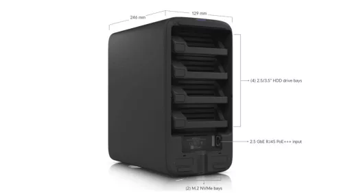 Ubiquiti UNAS 4 (4GB) (4xHDD + 2xM.2 SSD) Black