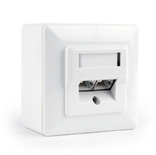 Gembird CAT6 STP 2-port wall mount face plate