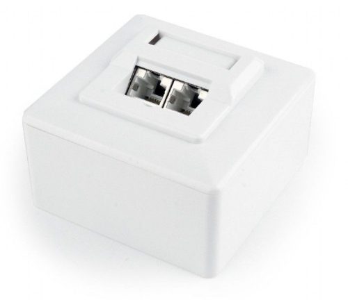 Gembird CAT6 STP 2-port wall mount face plate