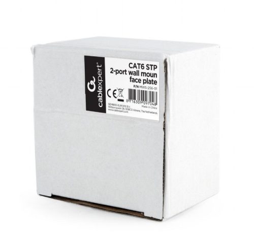Gembird CAT6 STP 2-port wall mount face plate