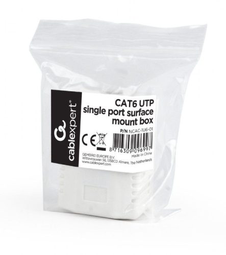Gembird CAT6 UTP single port surface mount box