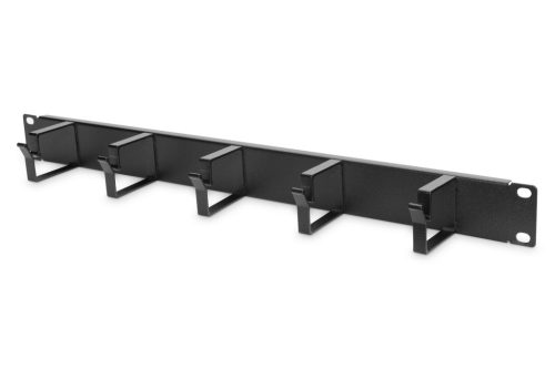Digitus DN-97602 Cable routing panel with cable routing brackets for 483 mm (19") cabinets 1U Black