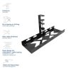 ACT Under-desk cable management tray with clamp mount 40cm Black