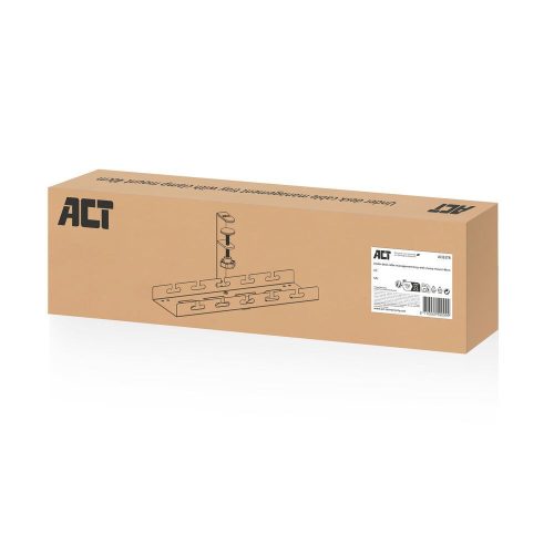 ACT Under-desk cable management tray with clamp mount 40cm Black
